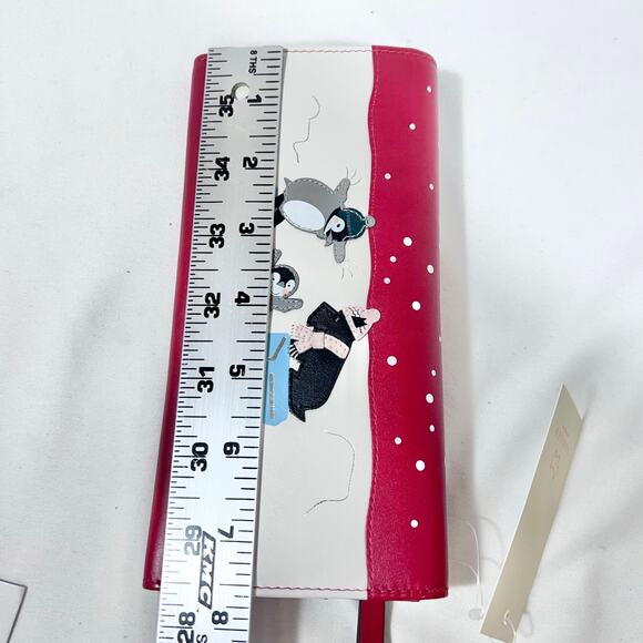 Radley London Hole Lotta Fun Wallet Large White Red Leather Flap New - Picture 12 of 12